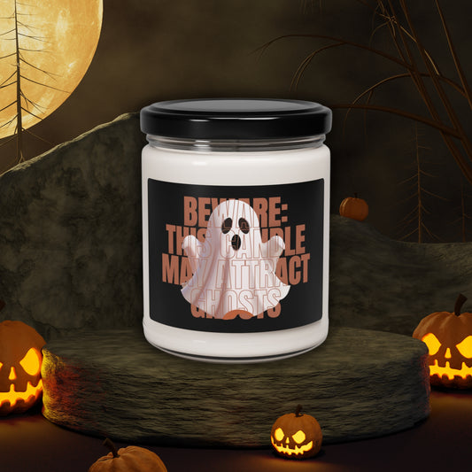 Beware: This Candle May Attracts Ghosts - Halloween Scented Soy Candle, 9oz