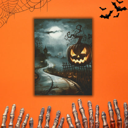 Haunted Street - Halloween Velveteen Plush Blanket